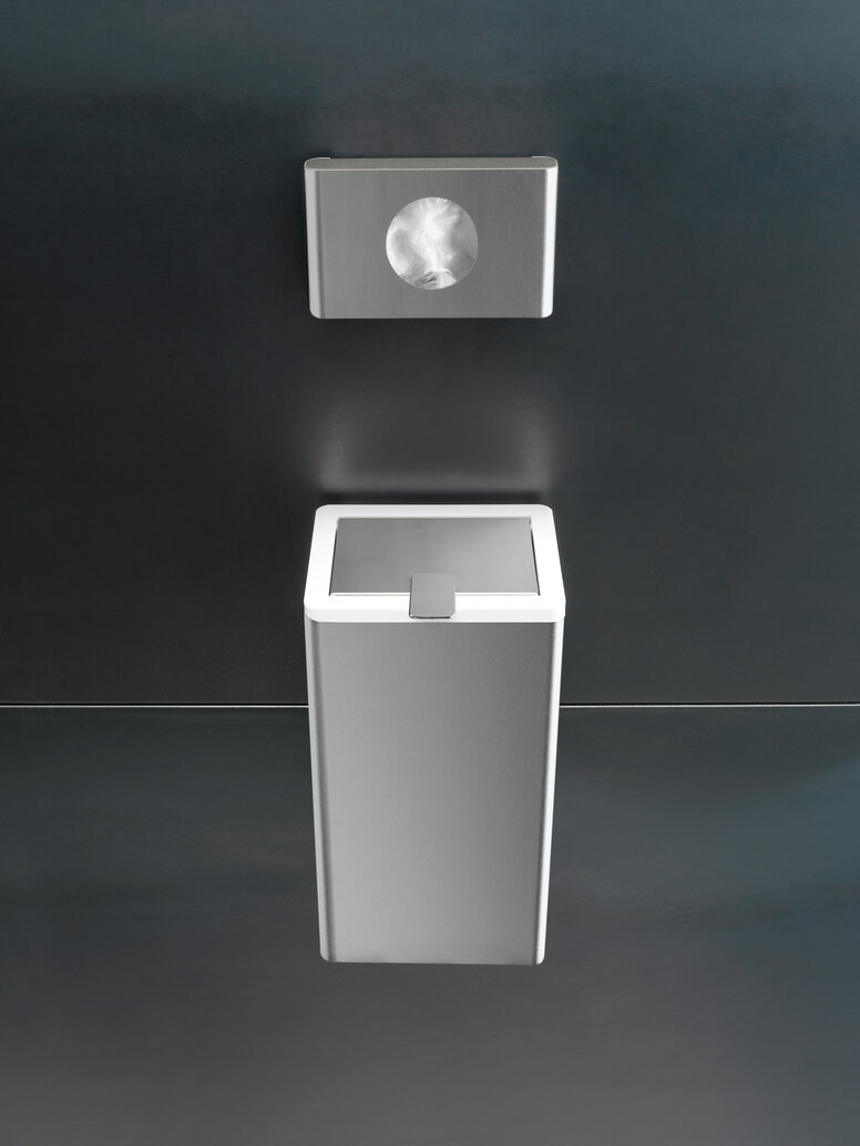 HEWI hygiene bag dispenser and waste garbage can Series 805 Hygiene bag dispenser and waste garbage can Series 805